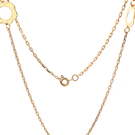 Cadena de Oro Amarillo 18K Limada con Flores