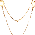 Cadena de Oro Amarillo 18K Limada con Flores