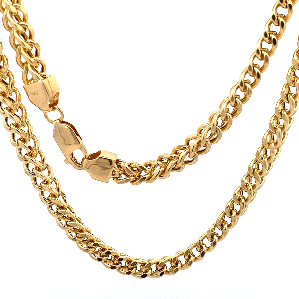 Cadena de Oro Amarillo 18K Espiga Doble