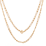 Cadena de Oro Amarillo 18K Figaro 3X1