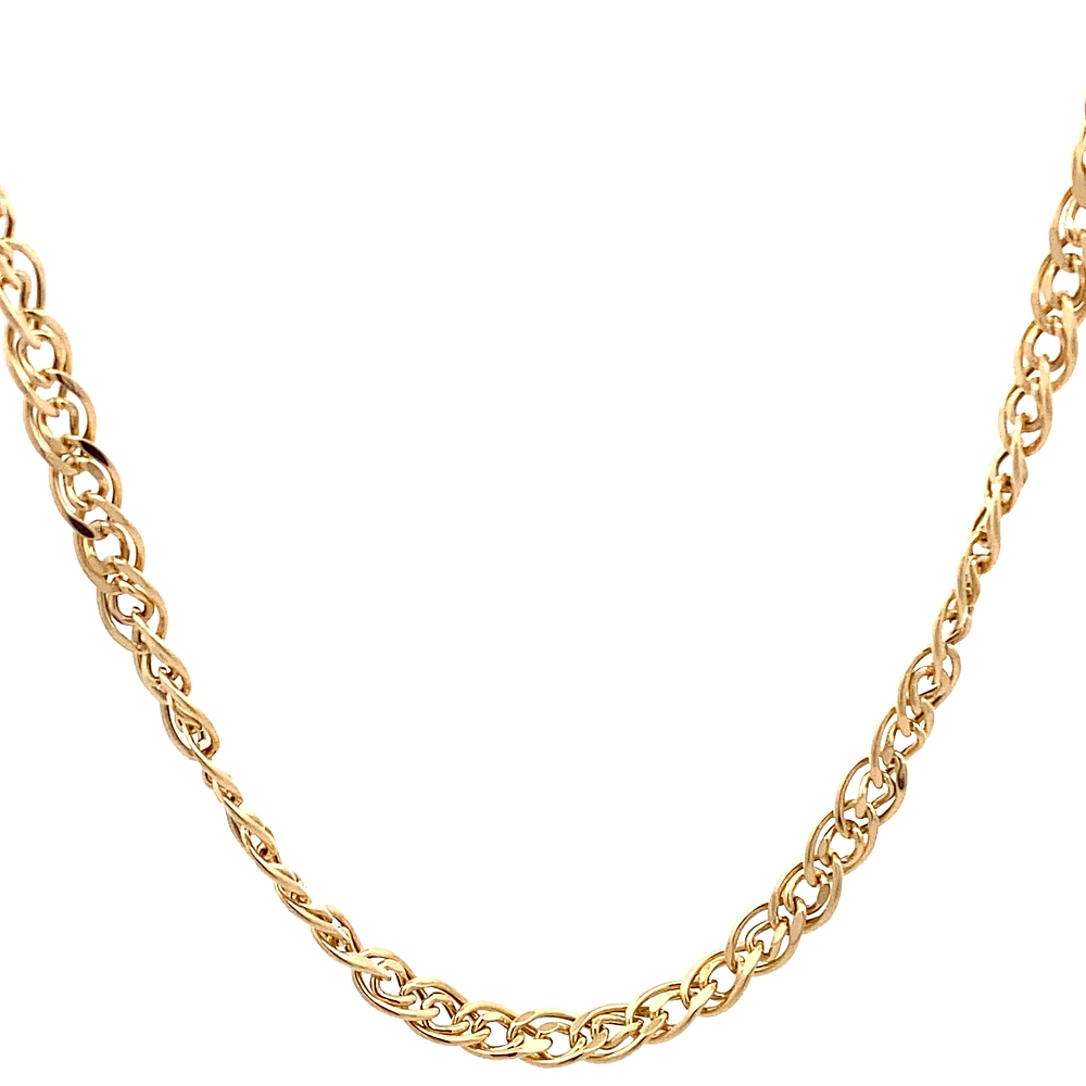 Cadena de Oro Amarillo 18K Barbada Doble