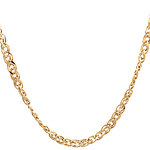 Cadena de Oro Amarillo 18K Barbada Doble