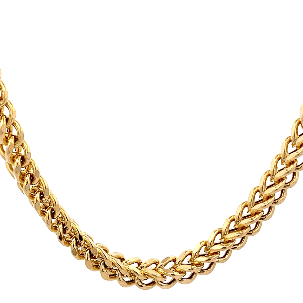 Cadena de Oro Amarillo 18K Espiga Doble