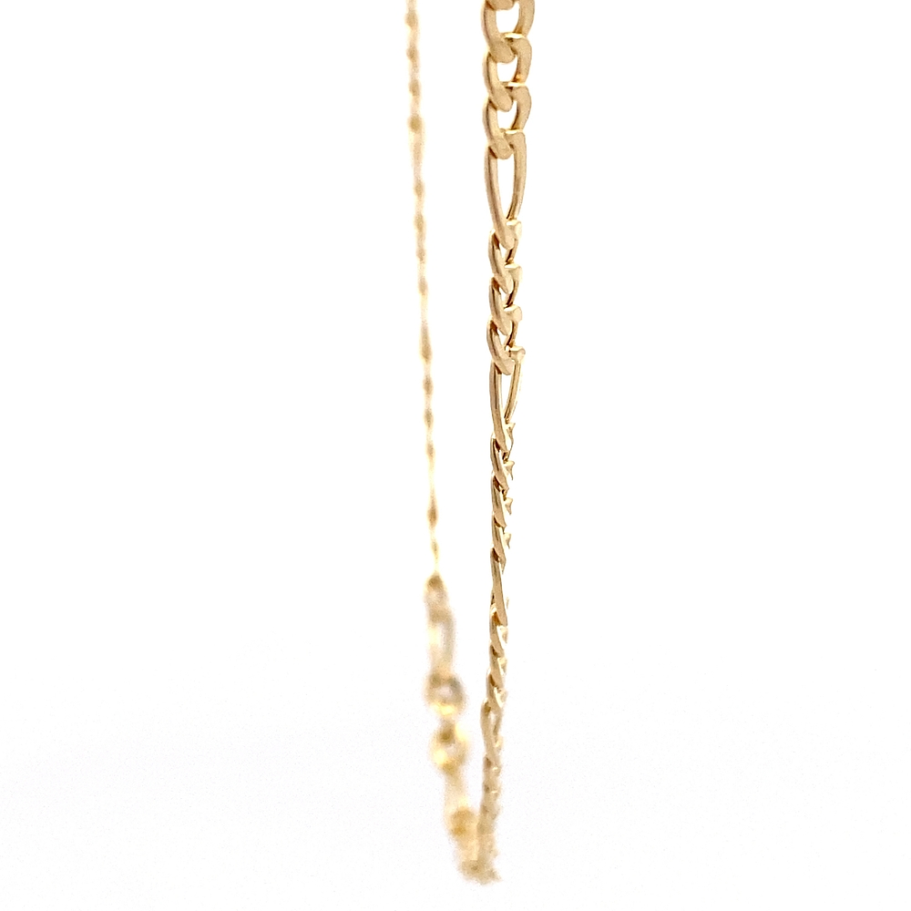 Cadena de Oro Amarillo 18K Figaro 3X1