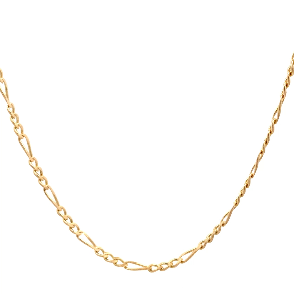 Cadena de Oro Amarillo 18K Figaro 3X1