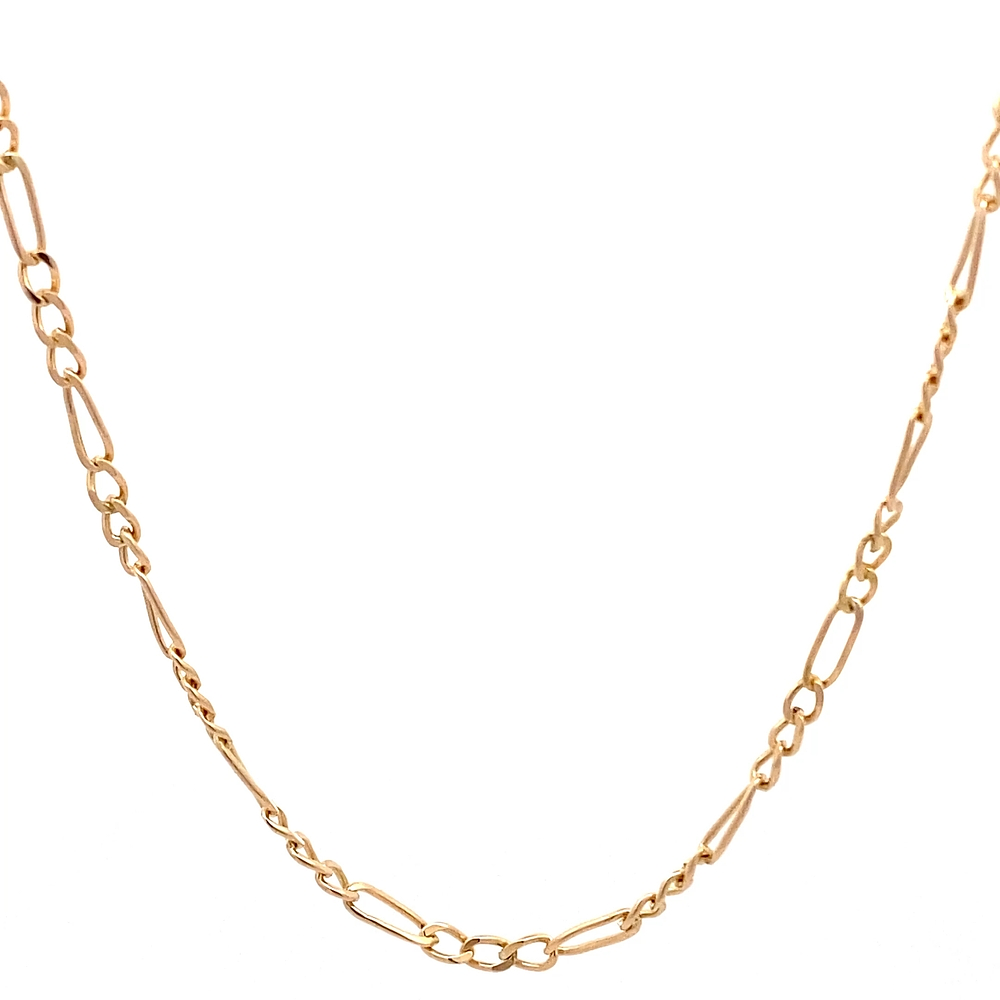 Cadena de Oro Amarillo 18K Figaro 3X1