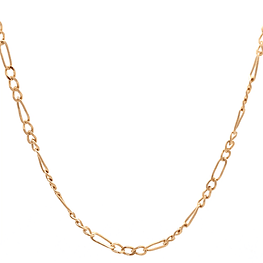 Cadena de Oro Amarillo 18K Figaro 3X1