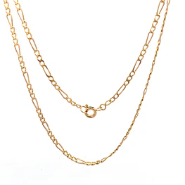Cadena de Oro Amarillo 18K Figaro 3X1