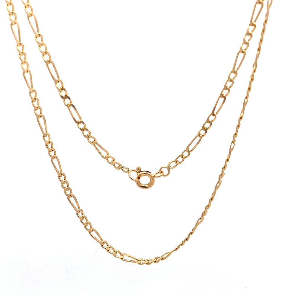 Cadena de Oro Amarillo 18K Figaro 3X1