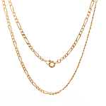 Cadena de Oro Amarillo 18K Figaro 3X1