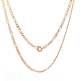 Cadena de Oro Amarillo 18K Figaro 3X1