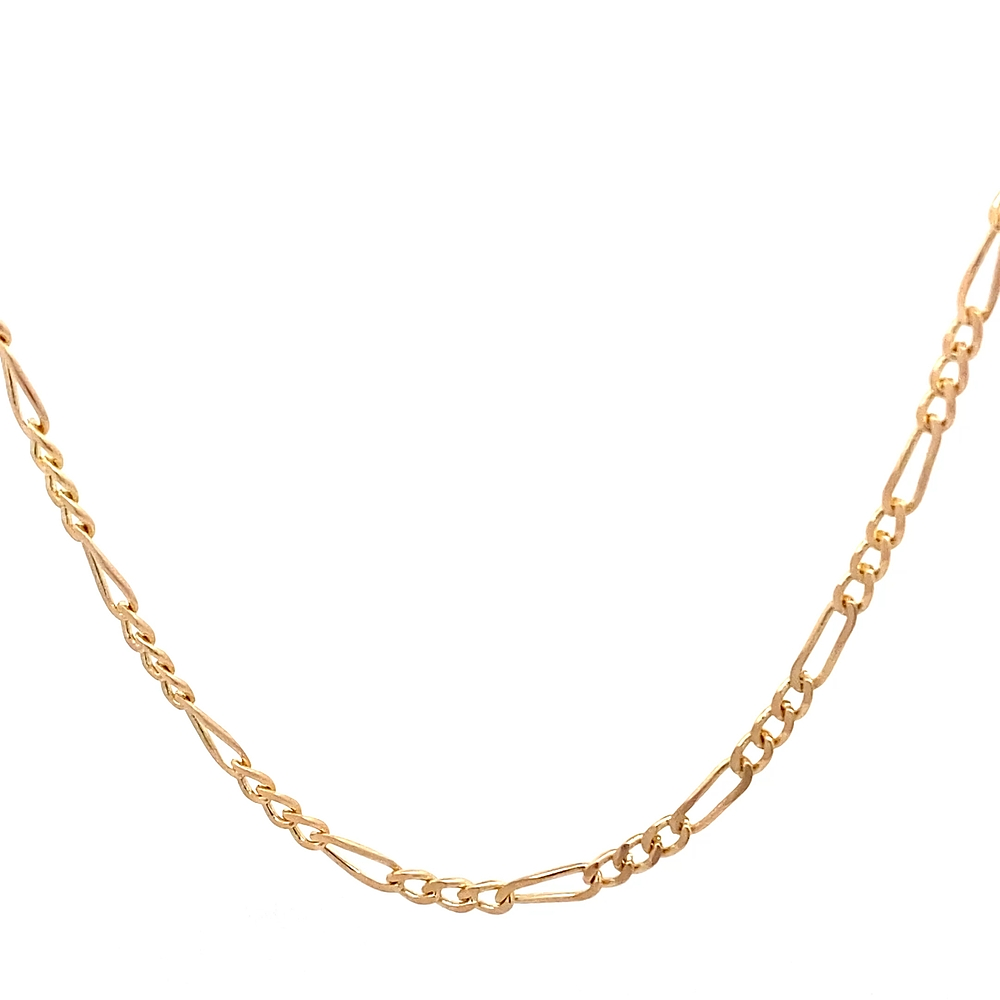 Cadena de Oro Amarillo 18K Figaro 3X1