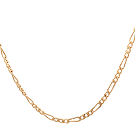 Cadena de Oro Amarillo 18K Figaro 3X1