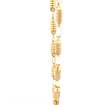 Cadena de Oro Amarillo 18K Calada con Cilindros Entorchados