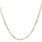 Cadena de Oro Amarillo 18K Figaro 3X1