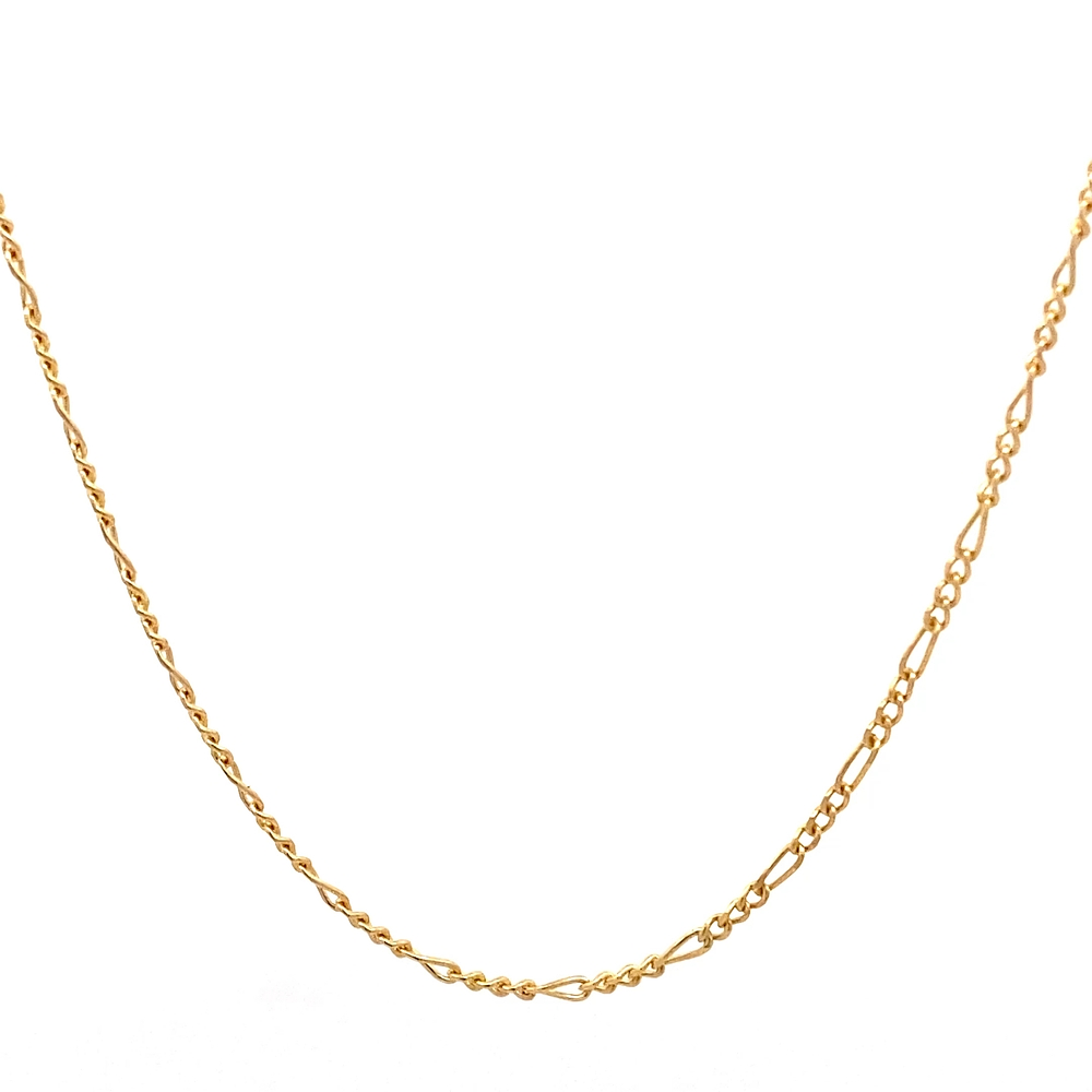 Cadena de Oro Amarillo 18K Figaro 3X1