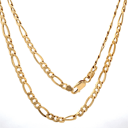 Cadena de Oro Amarillo 18K Figaro 3X1