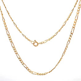 Cadena de Oro Amarillo 18K Figaro 3X1