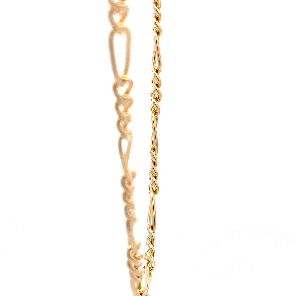 Cadena de Oro Amarillo 18K Figaro 3X1