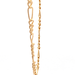 Cadena de Oro Amarillo 18K Figaro 3X1