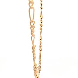 Cadena de Oro Amarillo 18K Figaro 3X1