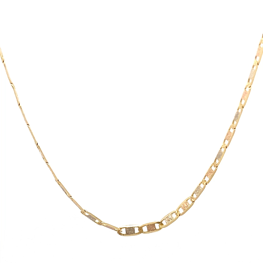 Cadena de Oro Amarillo 18K Valentino de Tres Oros