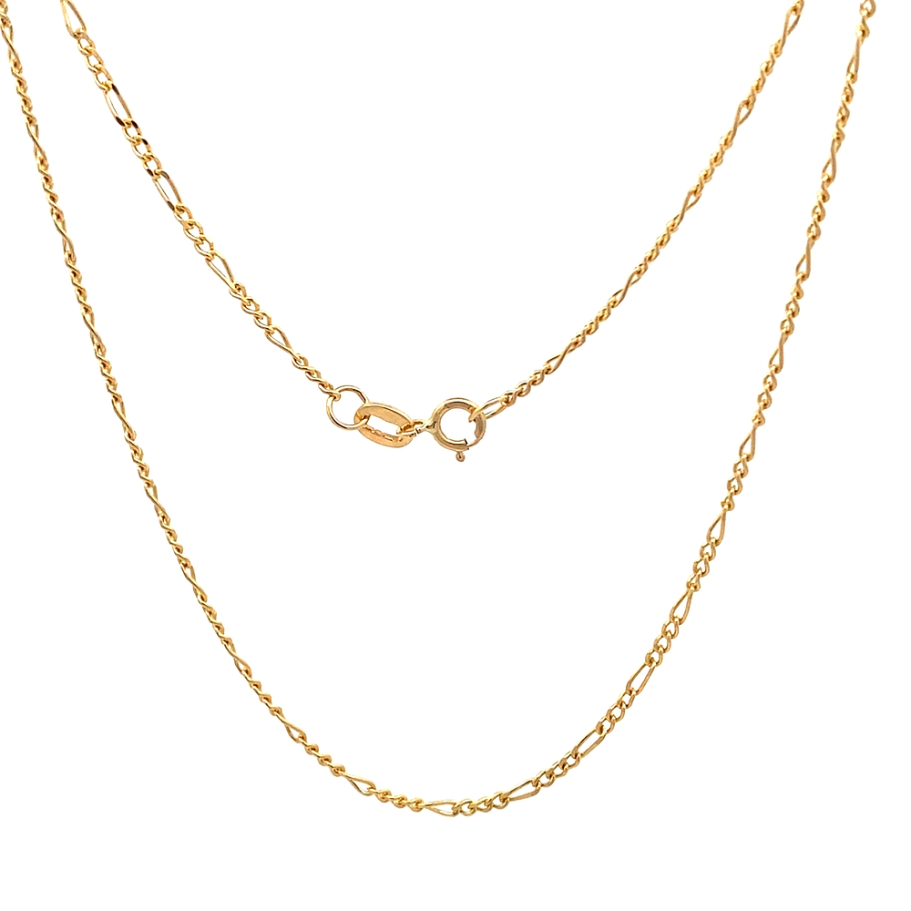 Cadena de Oro Amarillo 18K Figaro 3X1