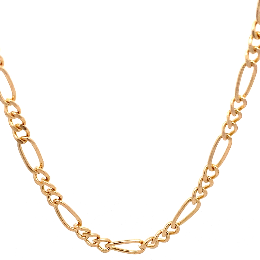 Cadena de Oro Amarillo 18K Figaro 3X1