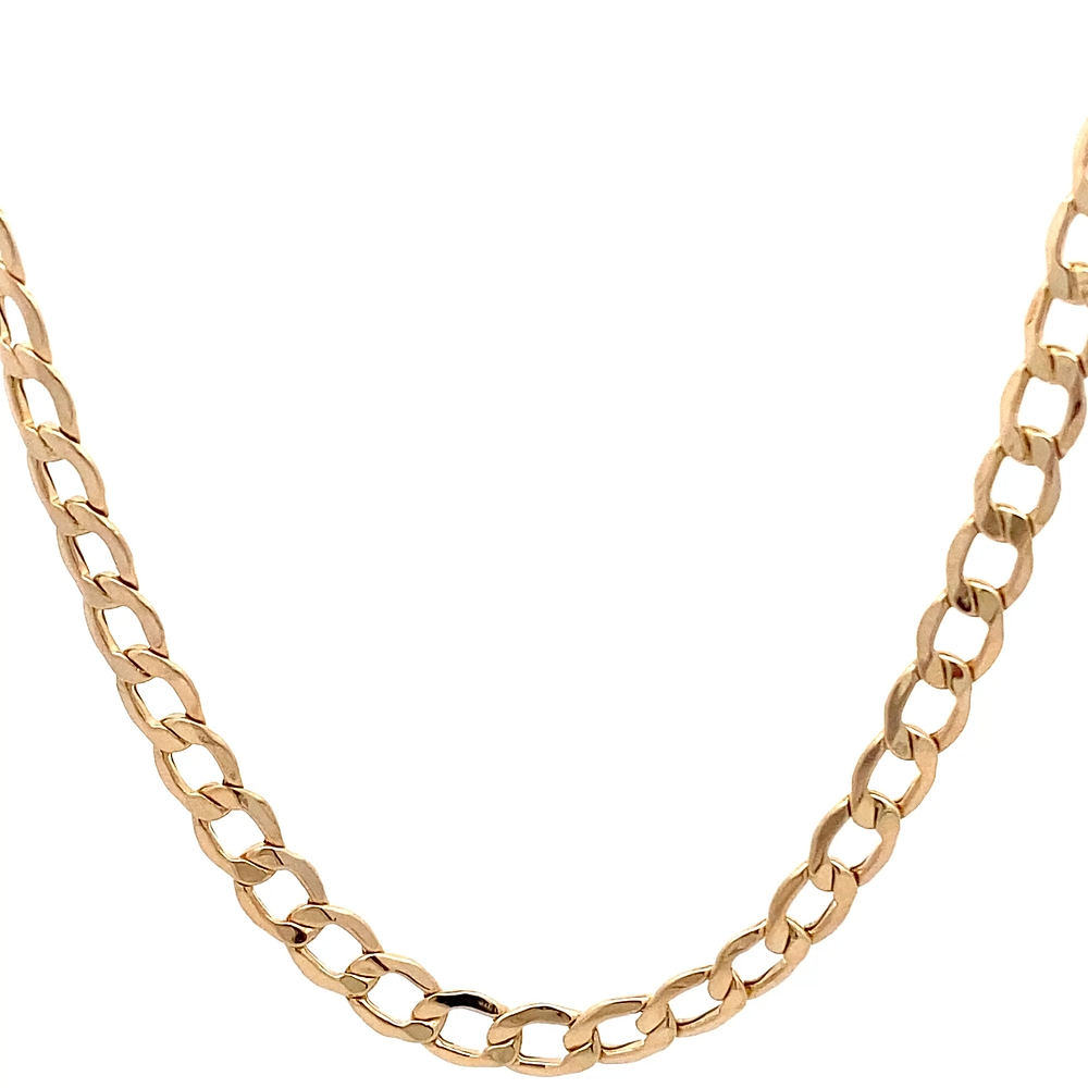 Cadena de Oro Amarillo 18K Barbada Cuadrada