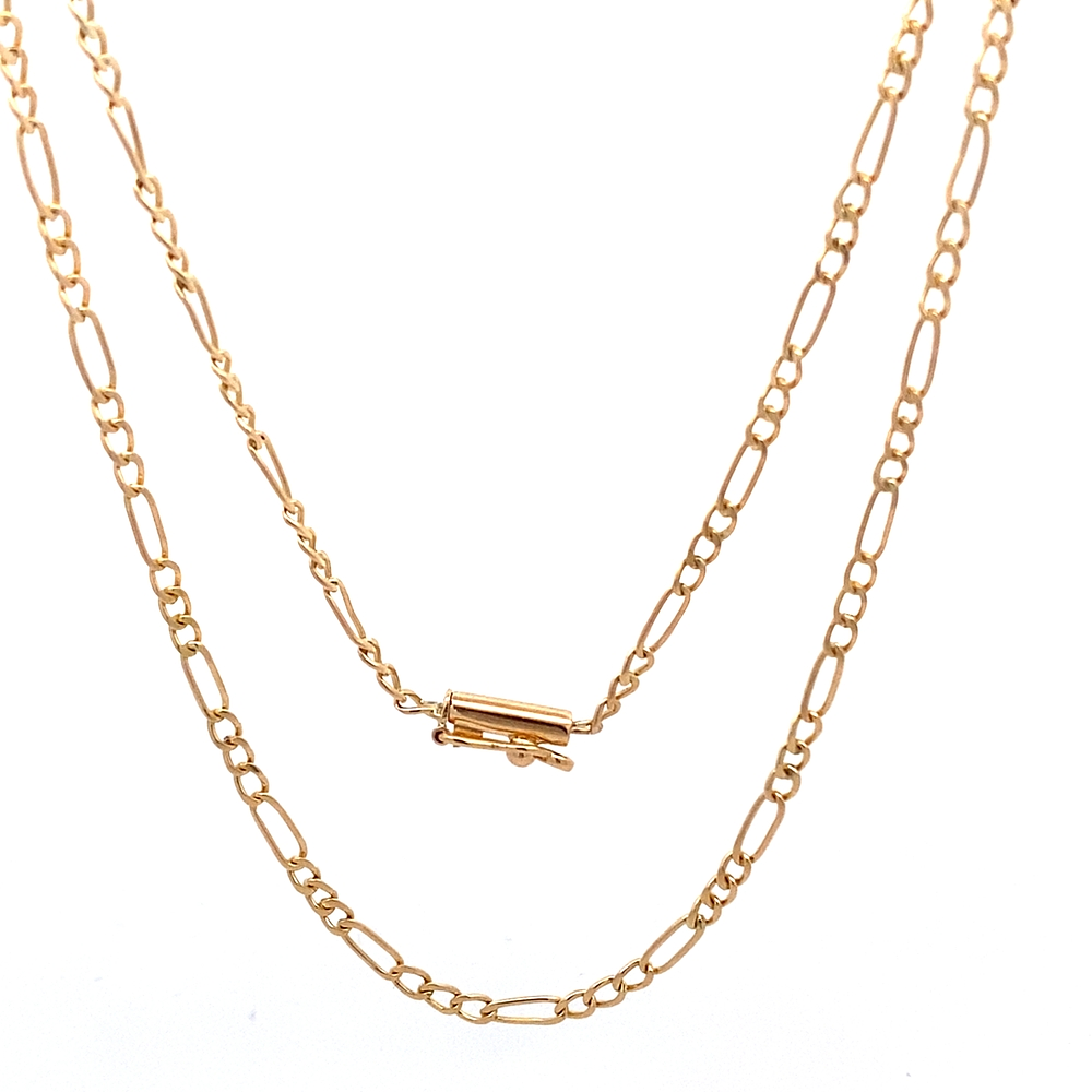 Cadena de Oro Amarillo 18K Figaro 3X1