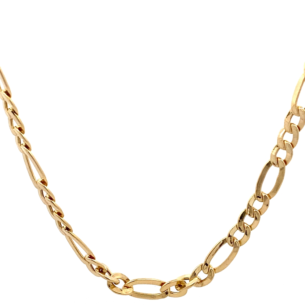 Cadena de Oro Amarillo 18K Figaro 3X1