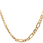 Cadena de Oro Amarillo 18K Figaro 3X1