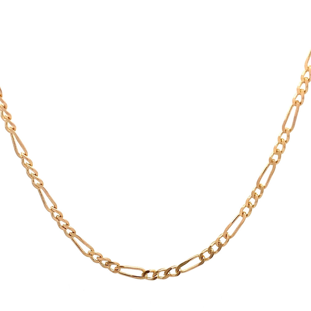 Cadena de Oro Amarillo 18K Figaro 3X1