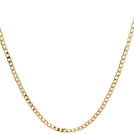 Cadena de Oro Amarillo 18K Barbada Cuadrada