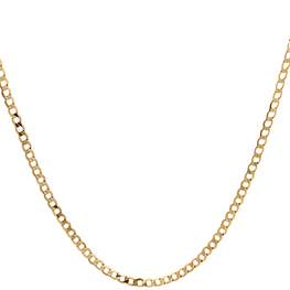 Cadena de Oro Amarillo 18K Barbada Cuadrada