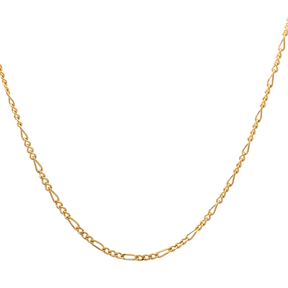 Cadena de Oro Amarillo 18K Figaro 3X1