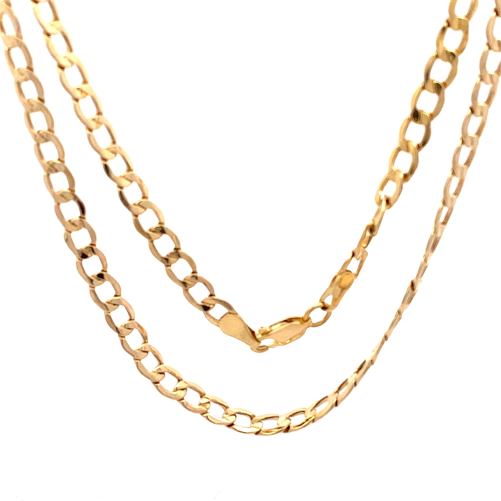 Cadena de Oro Amarillo 18K Barbada Cuadrada