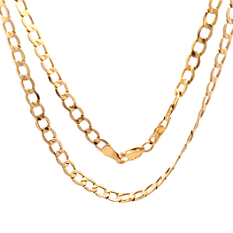 Cadena de Oro Amarillo 18K Barbada Cuadrada