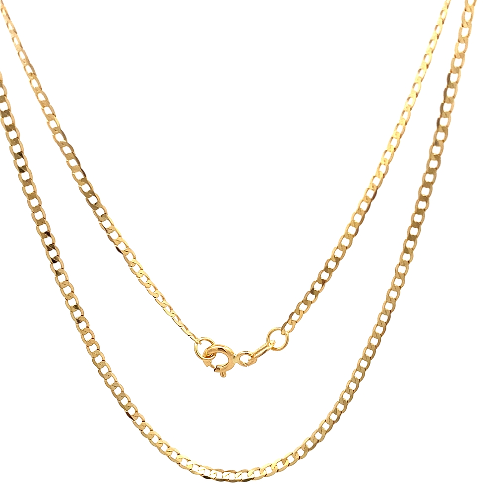 Cadena de Oro Amarillo 18K Barbada Cuadrada