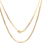 Cadena de Oro Amarillo 18K Barbada Cuadrada