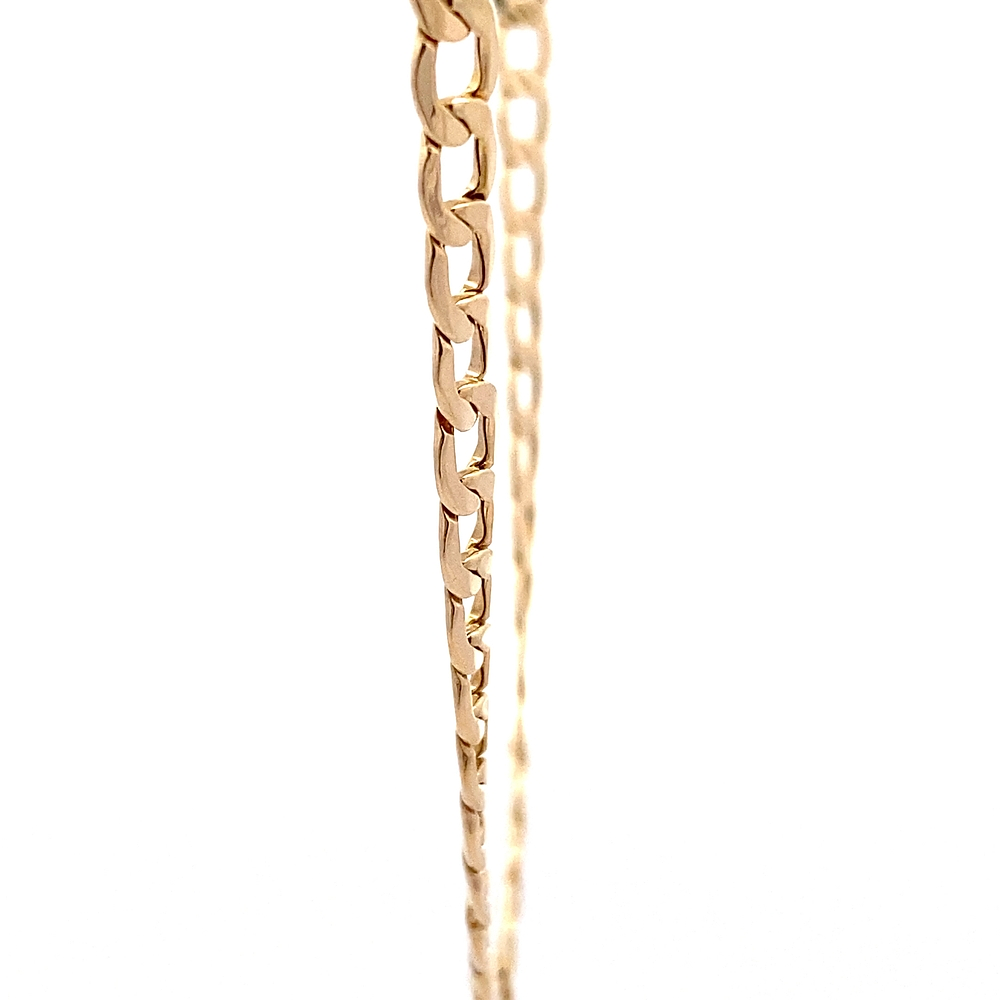 Cadena de Oro Amarillo 18K Barbada Cuadrada