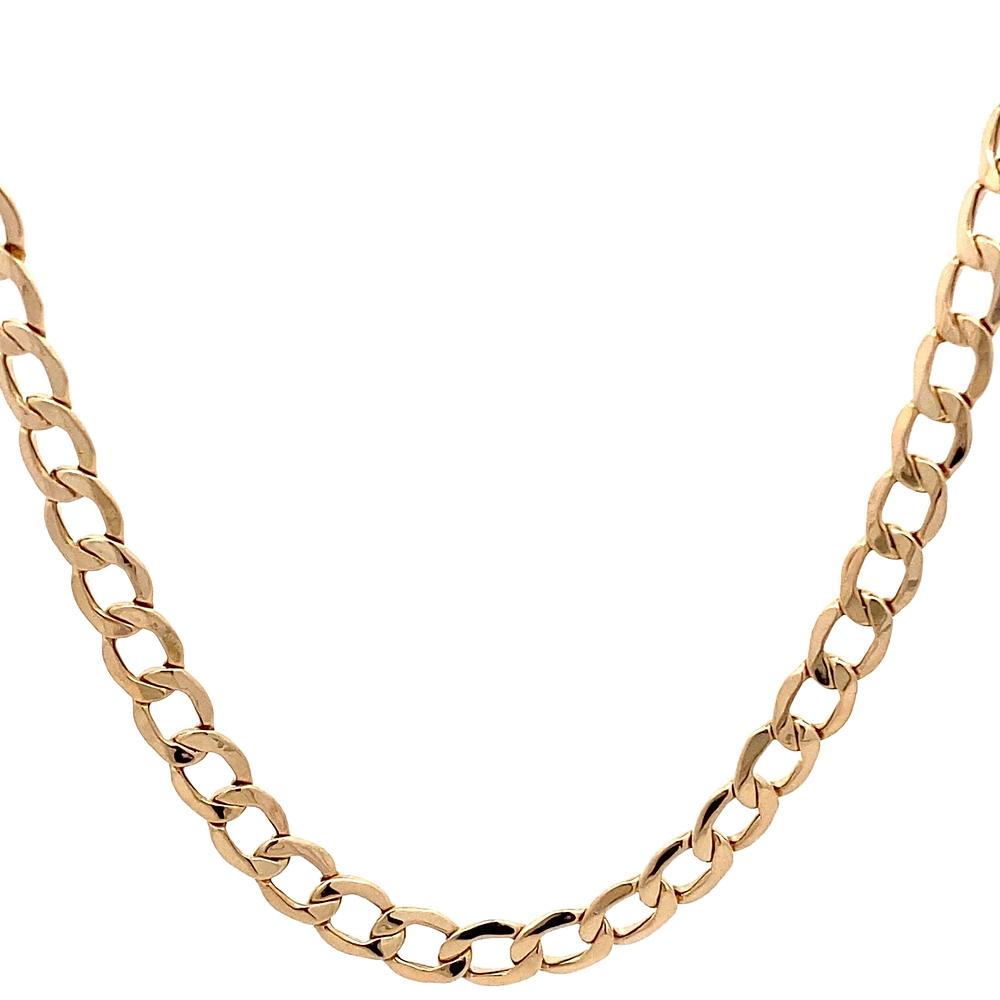 Cadena de Oro Amarillo 18K Barbada Cuadrada