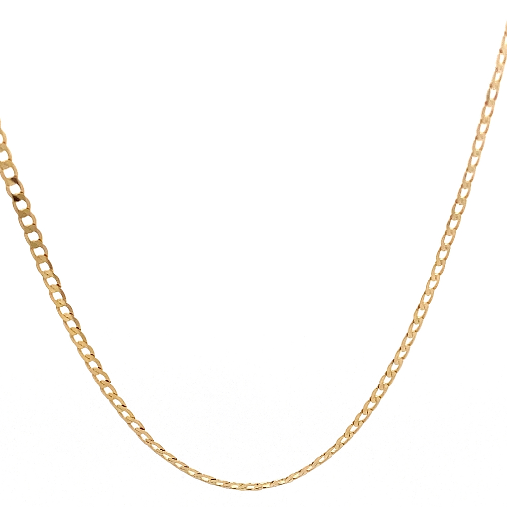 Cadena de Oro Amarillo 18K Barbada Cuadrada