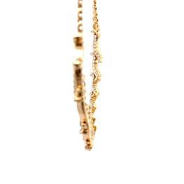 Gargantilla de Oro Amarillo 18K Panther Tubular Zig Zag con Diamantes