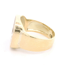 Anillo de Oro Amarillo 14K Bocel Cuadrado con 20 Diamantes