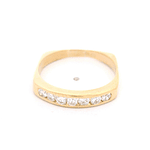 Anillo de Oro Amarillo 18K Cintillo con 7 Diamantes