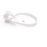 Anillo de Oro Blanco 18K Rosette Rodinado con 7 Diamantes