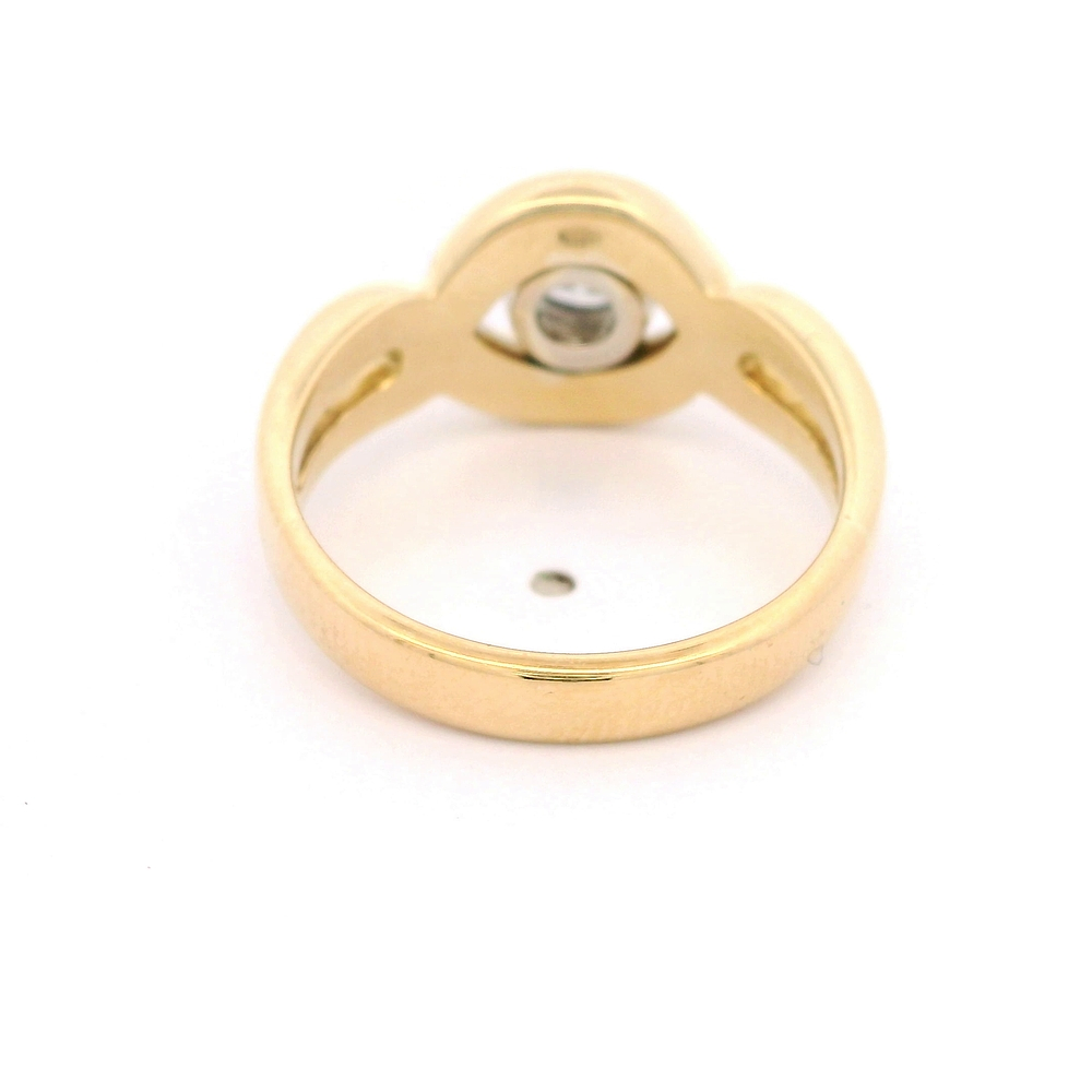 Anillo de Dos Oros 18K Punto de Luz con Diamante 0,50 Ct