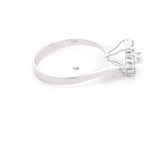 Anillo de Oro Blanco 18K Rosette Rodinado con 7 Diamantes