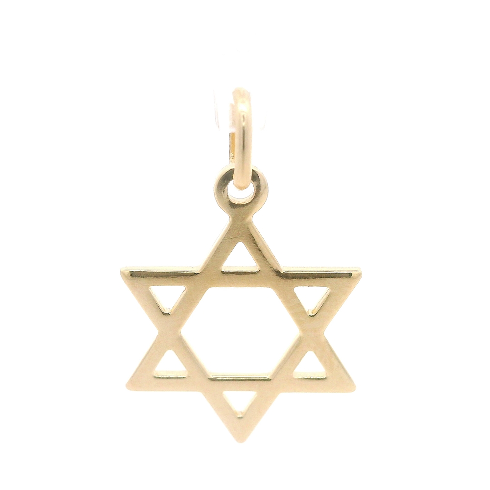 Colgante de Oro Amarillo 18K Estrella de David